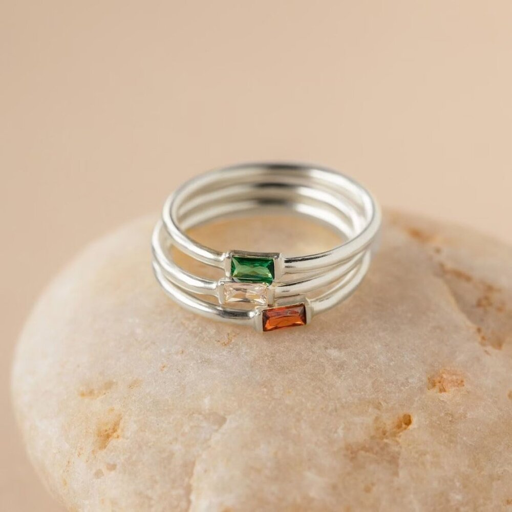 Chic Stackable S925 Birthstone Rings For Women - … - image 5
